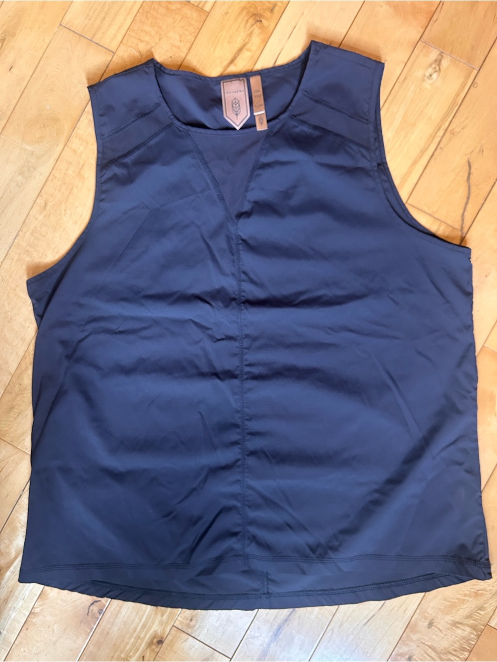 Indygena Sleeveless Mesh Inset Technical Tank Top Dark Gray XL Extra Large